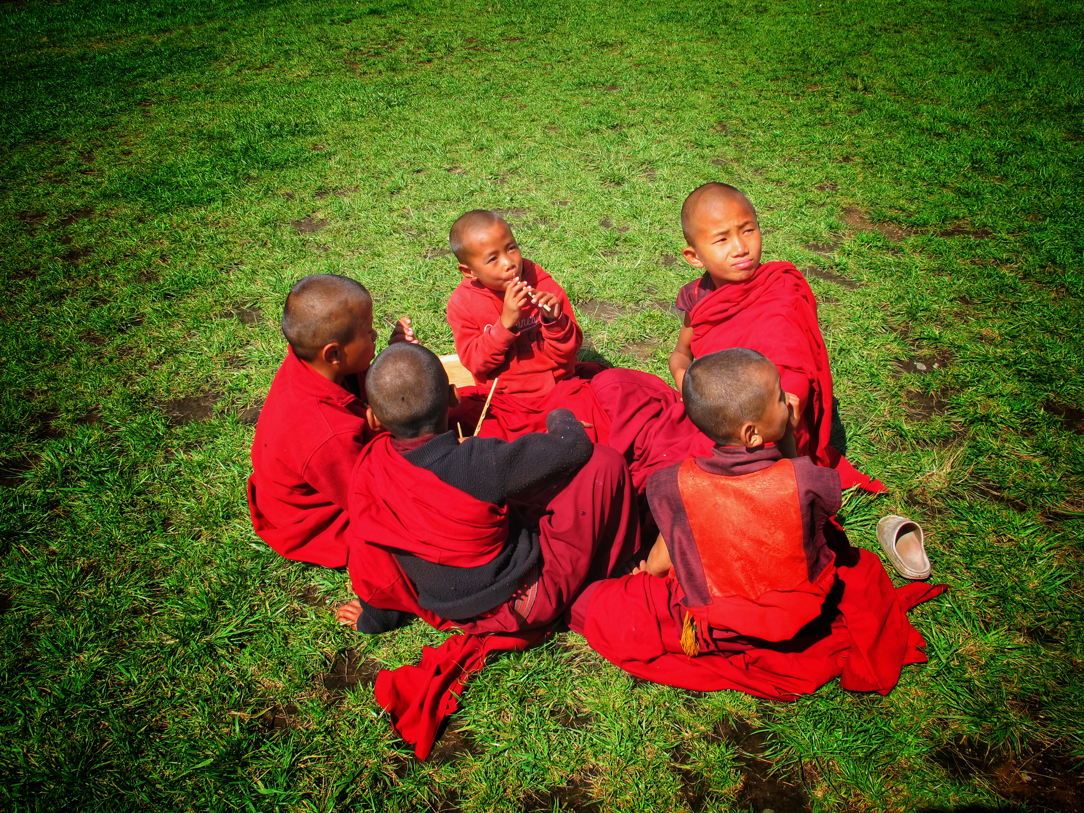 Monks in Bhutan
